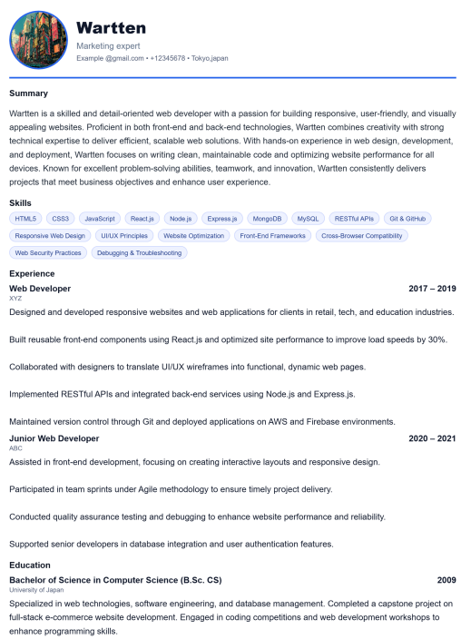 Wartten — Web Developer